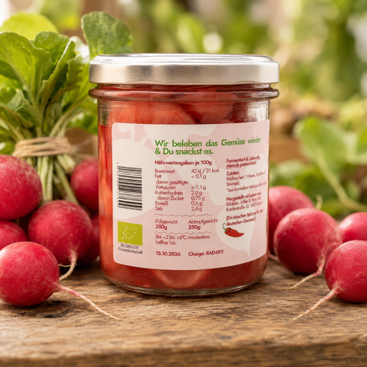 Tom's fermentierte Radieschen | Bio, roh & nicht pasteurisiert