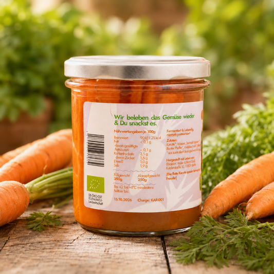 Tom's fermentierte Karotten Sticks | Bio, roh & nicht pasteurisiert