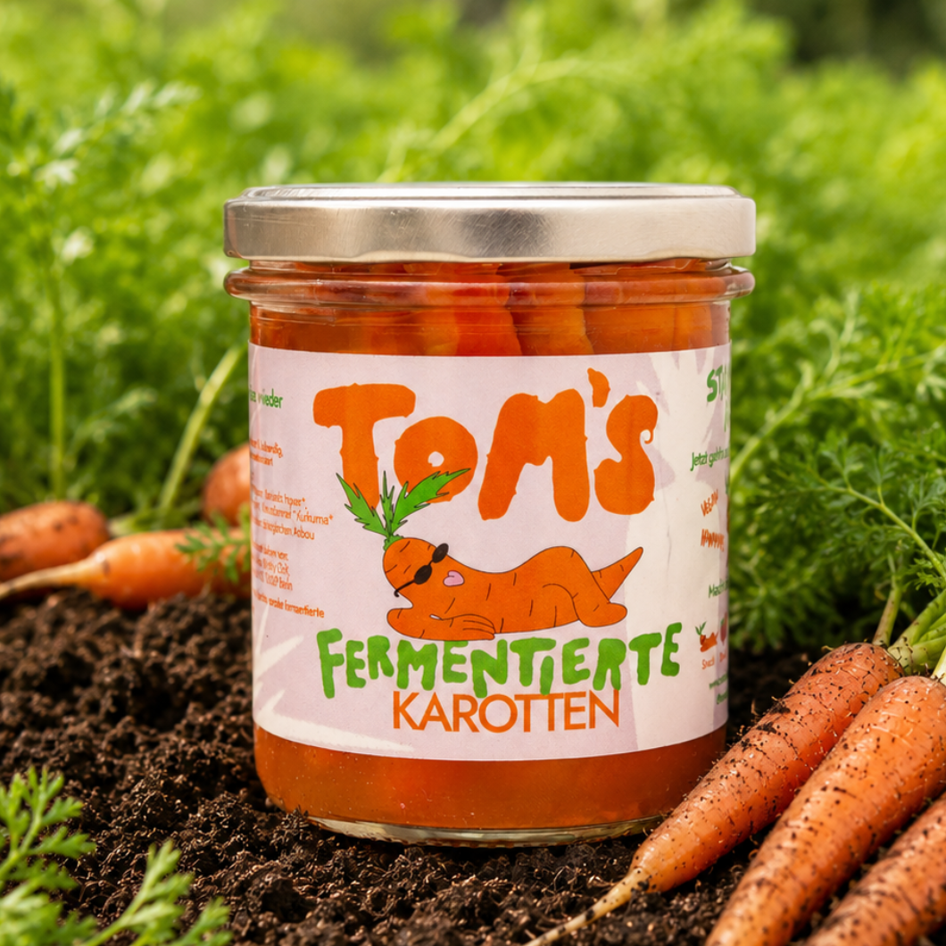 Tom's fermentierte Karotten Sticks | Bio, roh & nicht pasteurisiert